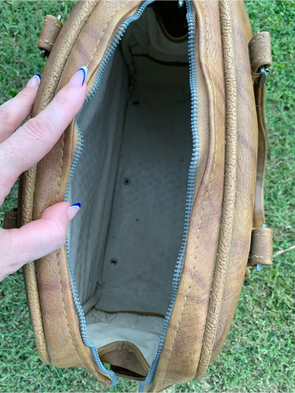 VTG 1960s American Tourister Luggage Tote Bag Carry On Weekender Soft Case Brown